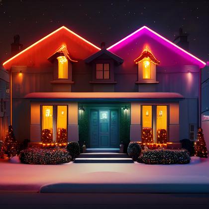 Outdoor Christmas Light Decoration Image