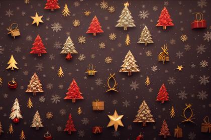 Christmas Tree Pattern Background