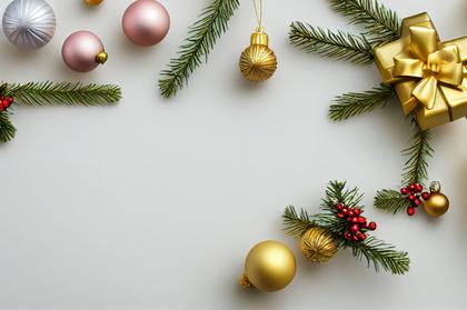Flat Lay Christmas Background