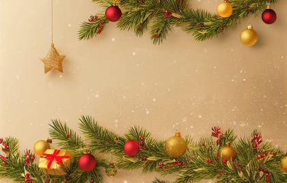 Elevate Your Designs with 50 Top-View Christmas Balls and Fir Tree Branches: Free High-Resolution JPG Images