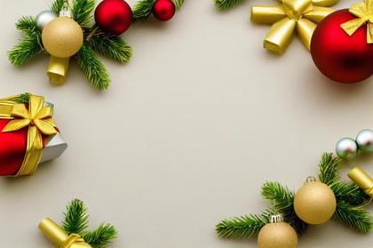 50 Enchanting Christmas Frame Backgrounds: Fir Branches, Ball Ornaments, and Winter Delights