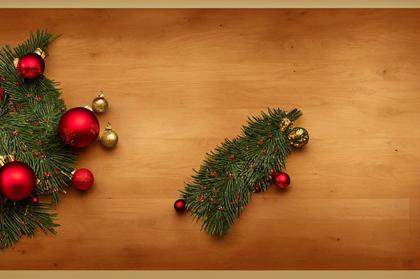 Elevate Your Designs with 50 Top-View Christmas Balls and Fir Tree Branches: Free High-Resolution JPG Images