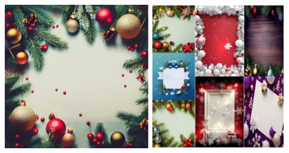 Elevate Your Festive Creations: 50 Christmas Frames and Decorations – Watercolor, Hand-Drawn, and Vector Designs for Free and Premium