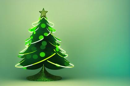 Green Christmas Tree Background