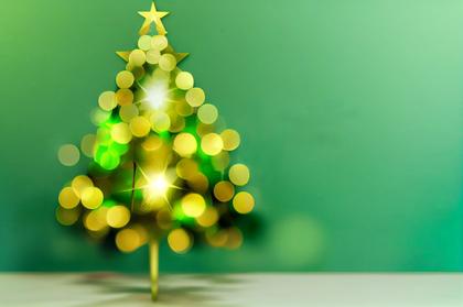 Green Christmas Tree Background Image
