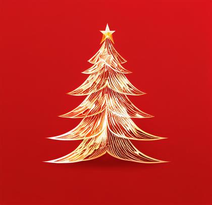 Christmas Tree Greeting Card Background Image