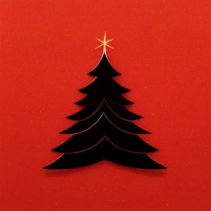 Christmas Tree Greeting Card Background