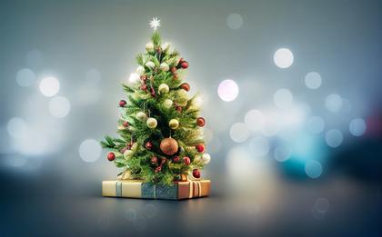 Christmas Tree Greeting Card Background