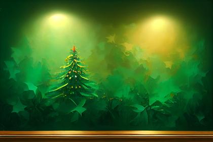 Alfonso Ossorio Style Christmas Theme Background