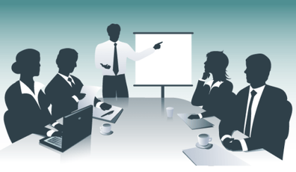 Business Presentation Vector Illustration