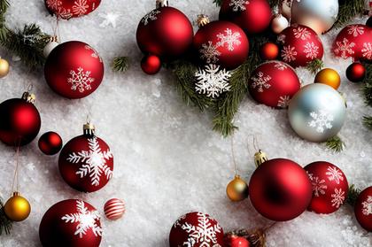 Christmas Ball Ornaments Background