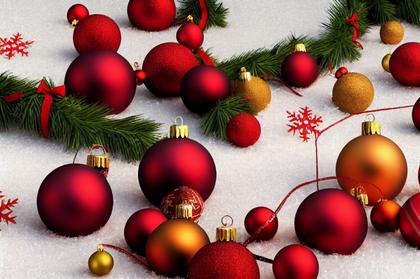 Christmas Tree Ornaments Background