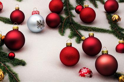Christmas Ball Ornaments Background Image