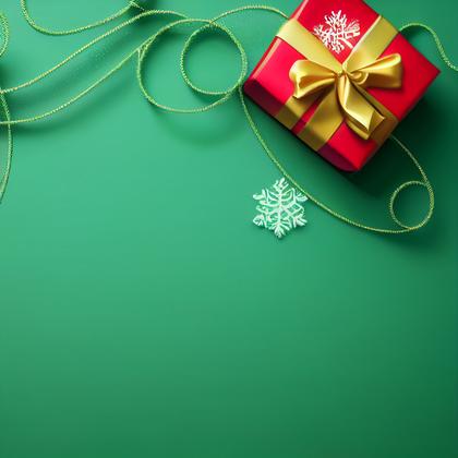 Green Christmas Card Background Image