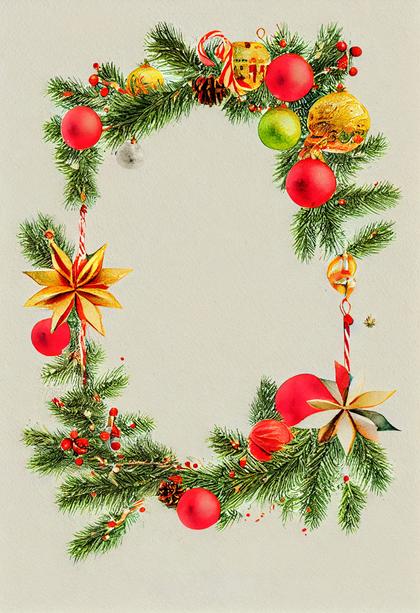 Embrace Festive Elegance: 28 Free High-Resolution Watercolor Christmas Frame Designs for Your Holiday Creations