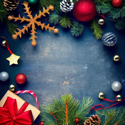 Winter Elegance: 40 Top-View Christmas Balls and Fir Tree Branches for Your Perfect Holiday Design