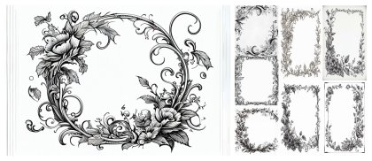 Captivating Hand-Drawn Style Flower Frames: Elevate Your Designs with 34 Free High-Resolution JPG Images