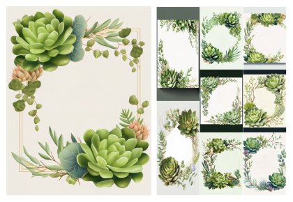 Succulent Splendor: Succulent Wedding Invitation Card