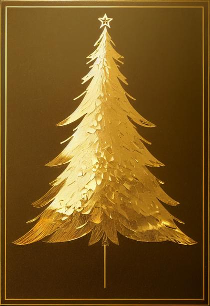 Gold Christmas Tree Background