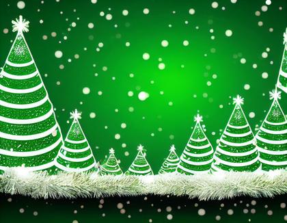 Green Christmas Tree Background