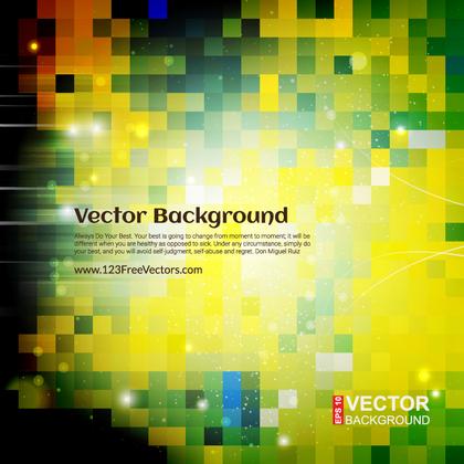 Yellow Green Geometric Square Background