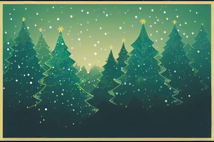 Green Christmas Tree Background
