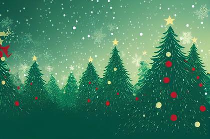 Green Christmas Tree Background