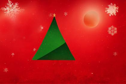 Christmas Tree Greeting Card Background
