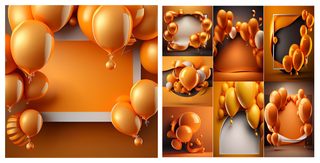 Captivating Celebrations: 38 Free Orange Happy Birthday Card Backgrounds