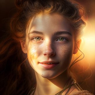 Close-Up Portrait of a Young Woman With Green Eyes