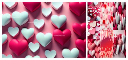 Embracing Love in Colors A Dive into Pink, Red, and White Heart Designs