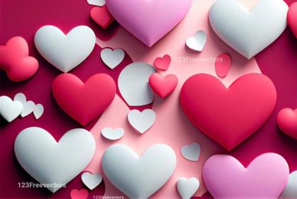 Embracing Love in Colors A Dive into Pink, Red, and White Heart Designs
