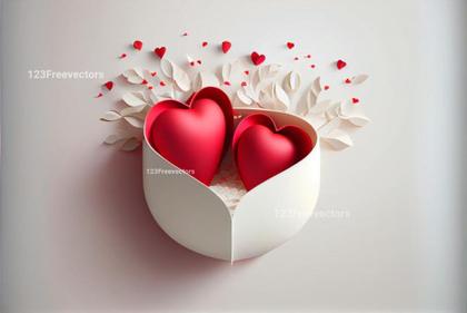 3D Valentines Day Greetings White Background
