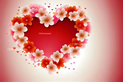 Valentines Day Background with Flowers