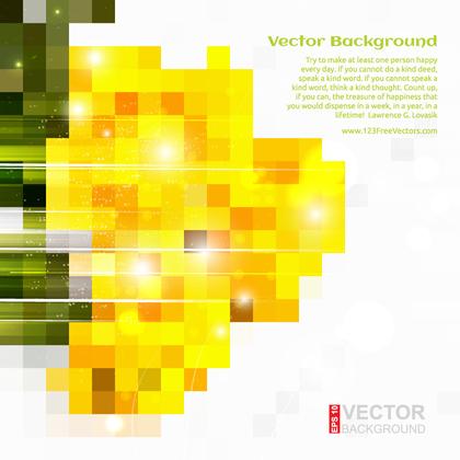 Yellow Green Abstract Square Background Design