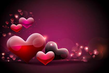 Valentines Day Background with Hearts
