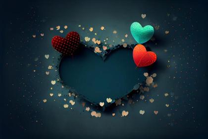Valentines Day Holiday Background Greeting Card with Hearts