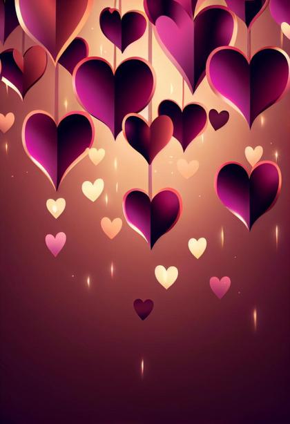 Valentines Day Background with Minimal Heart