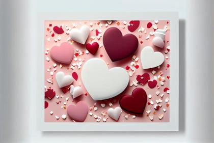 Valentines Day Holiday White Background
