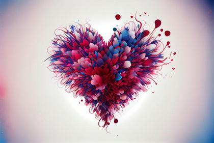 Valentines Day Holiday White Background
