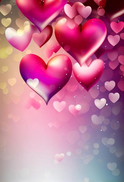 Valentines Background with Hearts