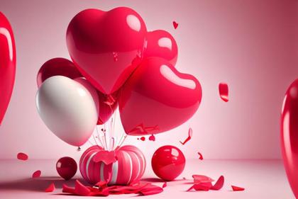 Valentines Day Balloons Graphic Design