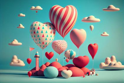 Balloons Valentines Day Greetings