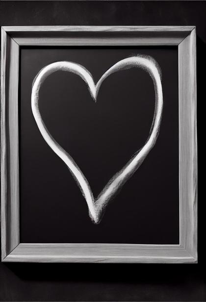 Heart Black Board