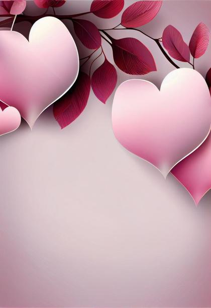 Free Download Lovely Valentines Day Background with Hearts