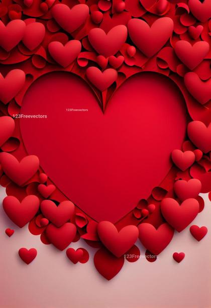 Valentines Background with Hearts