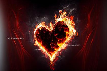 Love Heart Flames