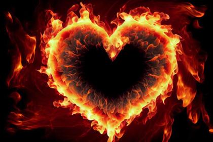 Fire Heart Shape