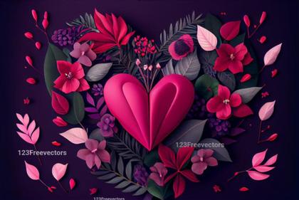 Valentines Day Floral Background
