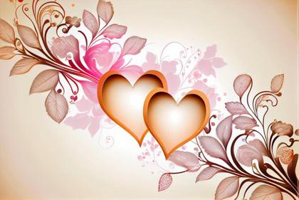 Floral Hearts Valentine Day